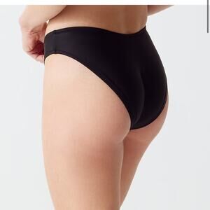 J Crew 90s High Leg Bikini Bottoms Black Size 3X